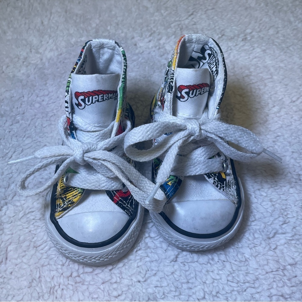 Converse - Superman Design High-Top Sneakers - Picture 6 of 7